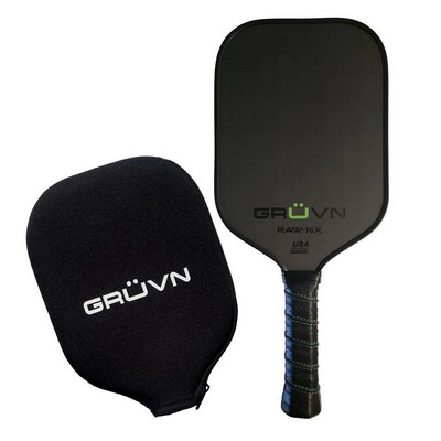GRUVN Raw-16X Pickleball Paddle Size 16.5'' - Black/Green