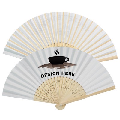 Custom Paper Fan with Bamboo Hand