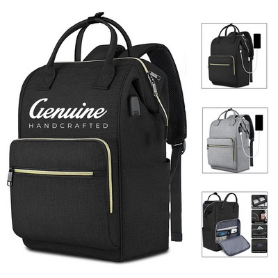 Water-Resistant Laptop Backpack with USB Charging Port And Plenty Of Storage