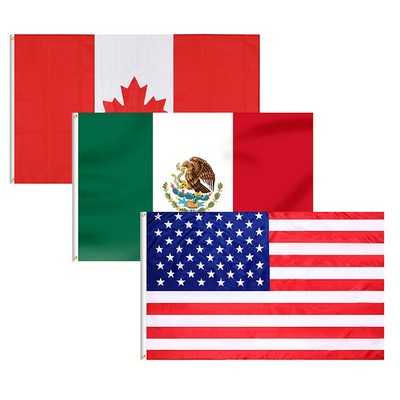 3" X 5" American Flag With Metal Grommet