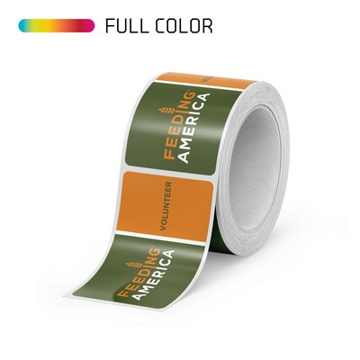 Full Color Rectangle Roll Label - Up to 7.01-9.00 Square Inches