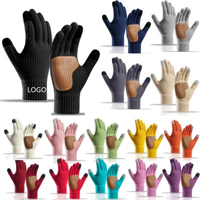 Autumn And Winter Touch Screen Anti-Slip Knitted Gloves