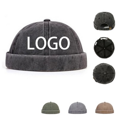 Distressed Cotton Twill Hat