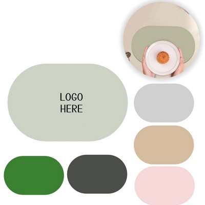 Food-Grade Oval Silicone Placemat