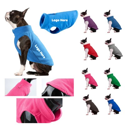 Polar Fleece Pet Vest With Leash Attachment Ring (L)