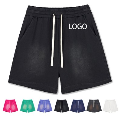 350G Washed Spray Horse Chestnut Straight Shorts