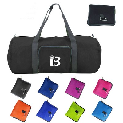 Foldable Polyester Duffle Bag w/ Carabiner