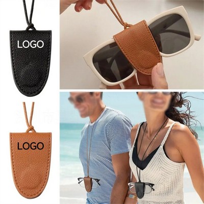 Leather Sunglasses Holder with Lanyard