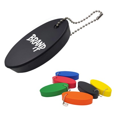 Multicolor Oval Float Foam Keychain