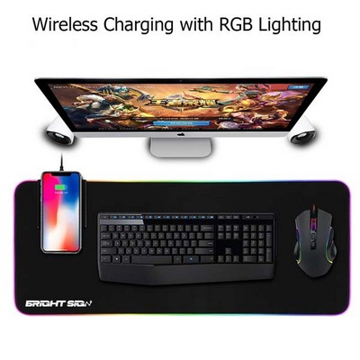 RGB-Illuminated Charging Desk Pad