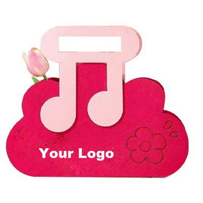 Felt Cloud Tote Bag with Music Note Handle
