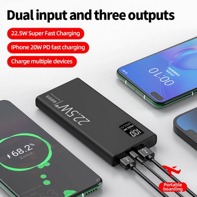 PD22.5W Super Fast Charging Mobile Power Banks 10000mah
