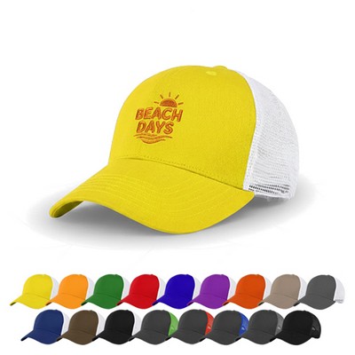 Mesh Back Snapback Cotton Trucker Hat