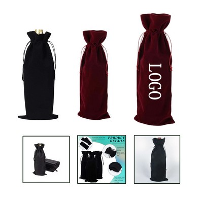 Deluxe Velvet Wine Bottle Pouch