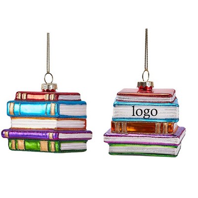 Book Glass Ornament
