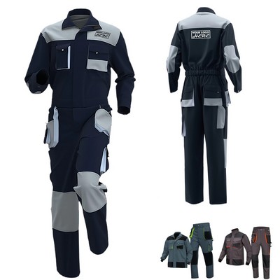 Deluxe Long Sleeve Work Suit With Multi Pocket