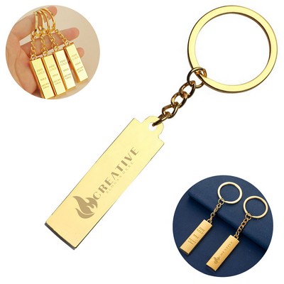 Imitation Creative Mini Gold Bar Keychain