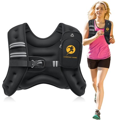 6LB Weight Vest with Arm Pocket Reflective Stripe