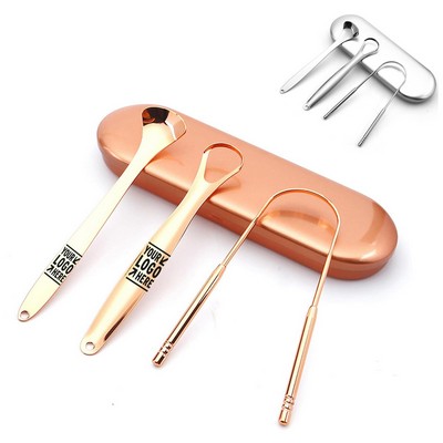 100% Surgical Stainless Steel Oral Hygiene Tongue Scraper Cleaner for Adults Kids