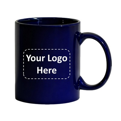 14oz Glossy Dark Royal Blue Coffee Mug