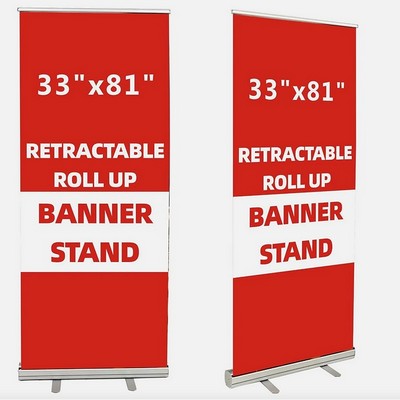 33" x 81" Premium Retractable Roll Up Banner-UPGRADED