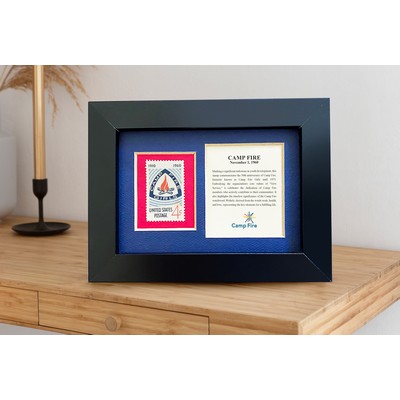 Framed Stamp Gift/Award Celebrating Camp Fire