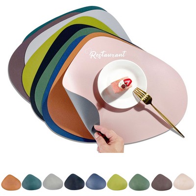Waterproof Heat Resistant Dual Sided Leather Placemats