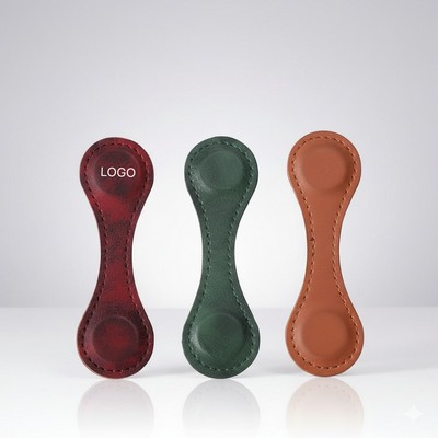 Vintage Leather Magnetic Bookmark Page Clip Crazy Horse Leather