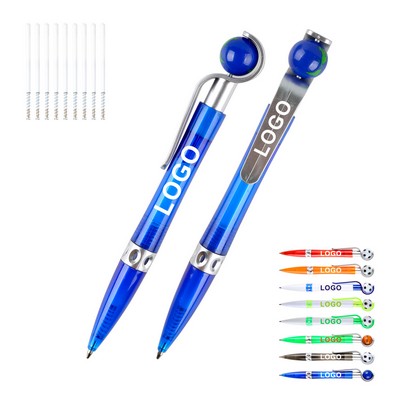Rotatable Soccer Basketball Shaped ballpoint pen