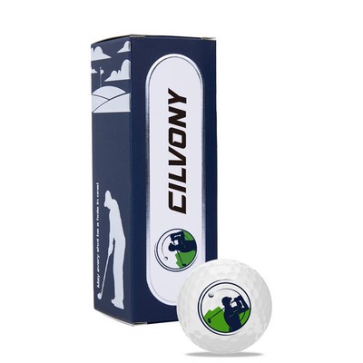 Golf Ball In Custom Three Ball Sleeve