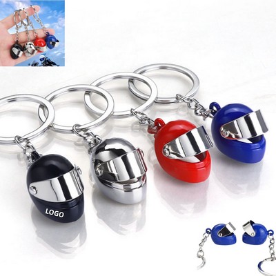3D Mini Motorcycle Helmet Keychain