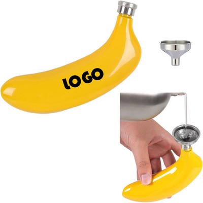 5 OZ Banana-Shaped Flask