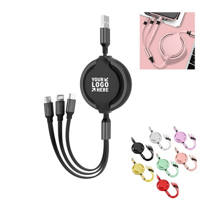 Retractable 3-in-1 Charging Cable