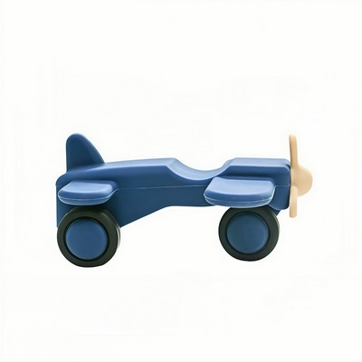 Food Grade Silicone Push Along Vehicle Set Including Fire Truck Ambulance and Plane