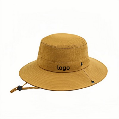 2025 Waterproof Nylon Bucket Hat for Women Quick Dry Sun Protection Outdoor Cap