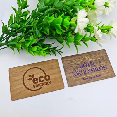 Customizable Wood Hotel Key Card for Room Access & Security Systems