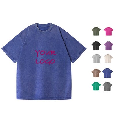 Oversized Vintage Washed T-Shirt(L)