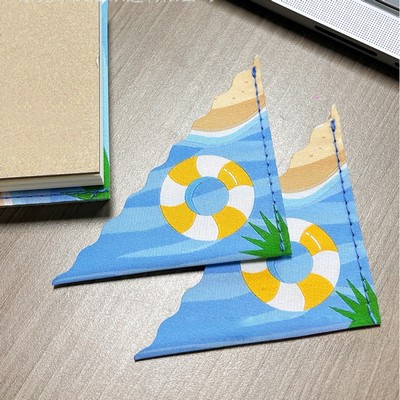 Classic Stitched Fabric Corner Bookmark Page Marker