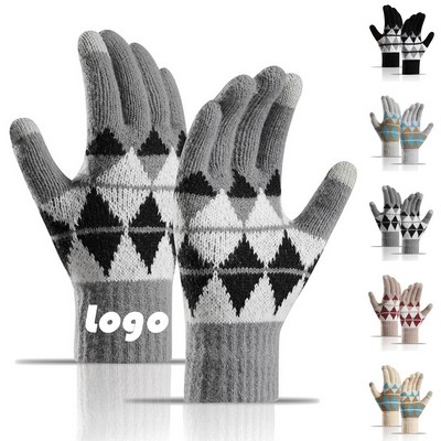 Insulated Fleece-Lined, Split-Finger, Touchscreen Cycling Gloves