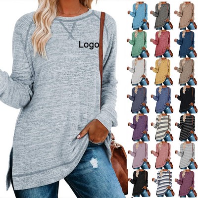 Tunic Tops for Women Long Sleeve Shirts for Leggings Loose Fit Sweaters