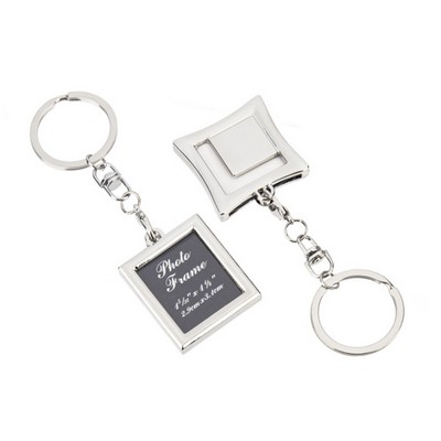 Square Shaped Mini Metal Photo Frame Key Chain