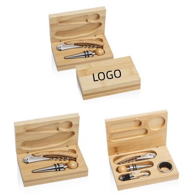 Budget-Friendly Bamboo Wine Accessory Set