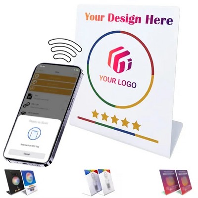 Custom Smart Business Reviews Reusable NFC & QR Tap Stand