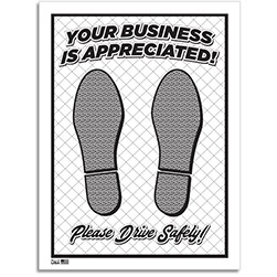 Plastic Coated Floor Mats - 500 per roll