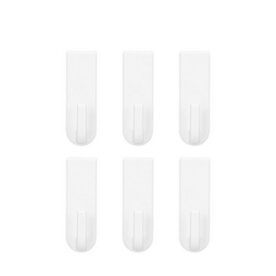 6 Pcs Adhesive Wall Hooks, No Punch Minimalist Sticky Hooks for Bathroom Kitchen,