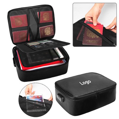 Fireproof 3-Layer Locking Document Case