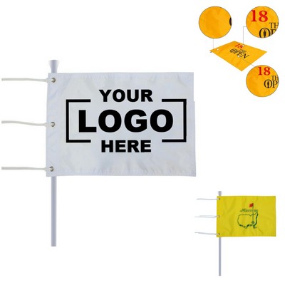 Golf Green Tour Course Flag Map Printed Flags