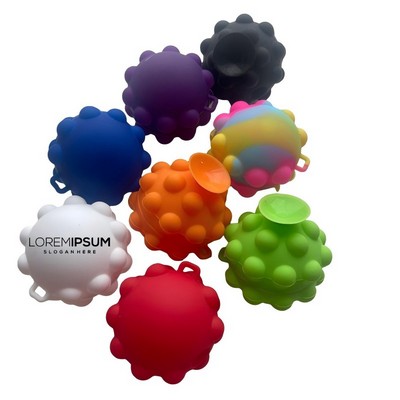 2-in-1 Push Pop Fidget Ball & Suction Phone Stand