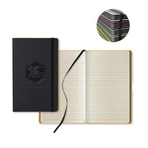 Black Laser Medio Lined Ivory Page Journal