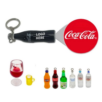 Soda Can LED Mini Projector Keychain